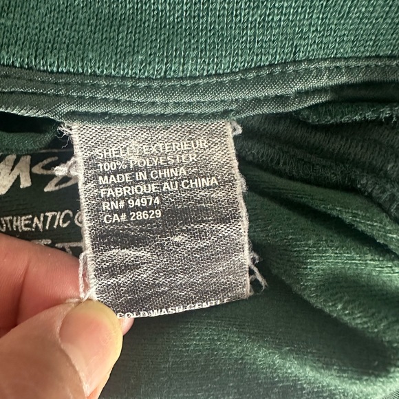 Vintage Stussy 1990s Skull Crown Green Baseball style Jacket Mens size XL - Picture 9 of 12